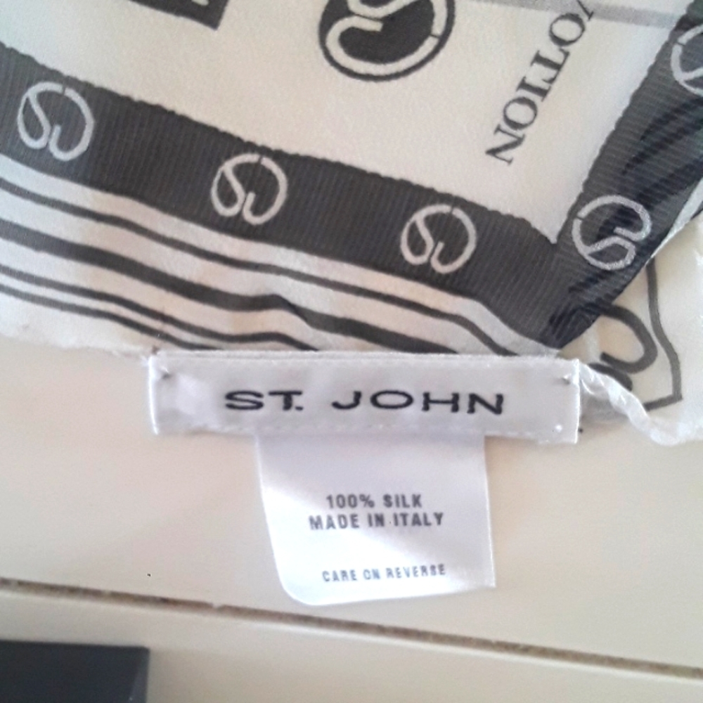 St John 100% silk scarf
